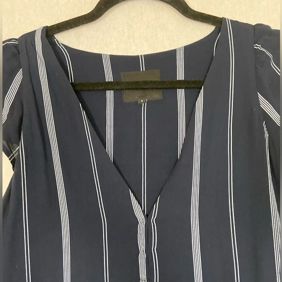 Rails Nordstrom Blue striped 100% rayon dress Sz S - Picture 4 of 10